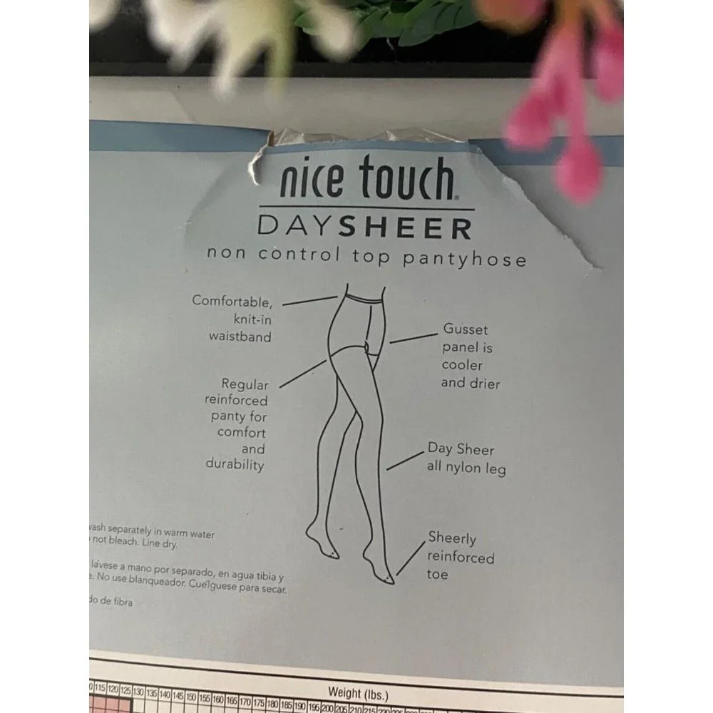 Hug Alon Nice Touch Day Sheer Non Control Driftwood Size C Sheer Toe New Vintage